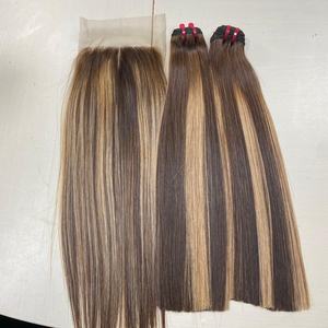 วิกผมต่อผมมนุษย์แบบดิบ100% ผมสไตล์เวียดนามมีผมลอนแบบแอฟโฟรปักผมแบบ HD - Product Image 4