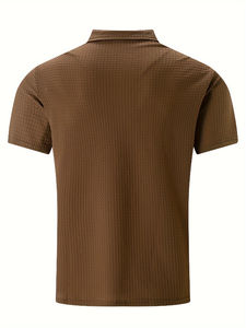 Camiseta de Malla Transpirable de Manga Corta, Estilo Nuevo, Lisa, para Hombre, Color Sólido, para Usar en Verano - Product Image 4