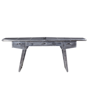 เครื่องบินขับไล่อลูมิเนียมเครื่องบินสไตล์นักบินปีกเครื่องบินอุตสาหกรรมยุคกลางศตวรรษที่โต๊ะเขียนหนังสือเฟอร์นิเจอร์ตกแต่งบ้านสำนักงาน - Product Image 4