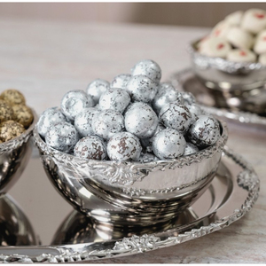 Bol à chocolat exclusif en métal argenté avec support en bois Bol à chocolat de table moderne Accessoires pour la maison et l'hôtel Prix le plus bas - Product Image 4