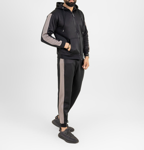 Chándales personalizados de buena calidad para hombre, conjuntos de gimnasio para correr con cremallera, chándal Unisex con estampado de logotipo - Product Image 3