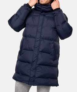 Veste matelassée d'hiver pour homme en polyester/coton imperméable et coupe-vent à col rabattu en toile, fabricant de vêtements personnalisés - Product Image 5