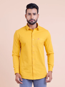 Camisa de punto de manga larga para hombre de algodón 100% moderna, cuello levantado, transpirable y cómoda para ocasiones casuales y formales - Product Image 2