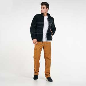 Vente en gros de pulls tricotés personnalisés pour hommes, pullover slim fit en polaire, sweat à capuche à demi-fermeture éclair, sweat-shirt à fermeture éclair - Product Image 3