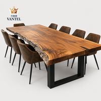 Ensemble de table à manger en marbre moderne Vantel pour 8 personnes, pour projets de villas et d'appartements de luxe, fabricant en gros