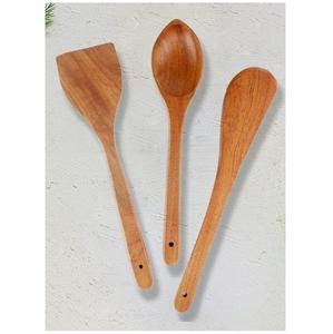 Serveurs à salade de luxe naturels et écologiques Lot de 2 outils à salade en bois faits à la main Ustensiles de cuisine pour la maison - Product Image 6