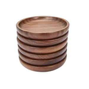 Sous-verres en bois rustiques fabriqués à la main Ensemble de sous-verres en pierre durables élégants par l'artisanat du croissant - Product Image 1