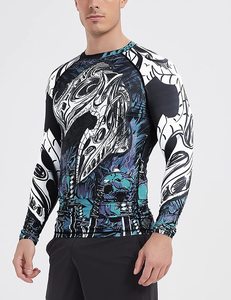 High Quality Custom Rashguard long Sleeve Mens Gym <b>Compression</b> <b>Shirt</b> Quick Dry Breathable Fabric OEM Sportswear - Product Image 3