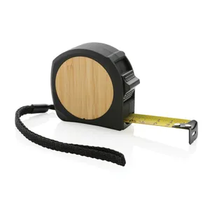 Flessometro in bambù RCS sostenibile da 5m/19mm, metro a nastro promozionale per merchandising - Product Image 5