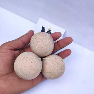 Natural Steam Beech <b>Wood</b> <b>Balls</b> Smooth Round Wooden Spheres for <b>Crafts</b> & Decor - Product Image 3