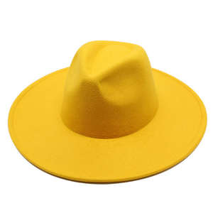 Sombrero Panamá de Fieltro de Ala Ancha de 9.5 cm con Logotipo Personalizado para Hombre y Mujer, Sombrero Fedora de Fieltro de Ala Ancha - Product Image 4