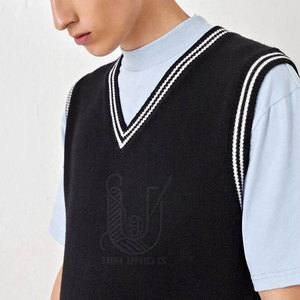 Suéter Escolar de Alta Calidad UNIMA APPAREL CO para Niños de Secundaria, Cuello en V, Manga Larga, Tejido de Algodón, Personalizable con Logotipo/Diseño - Product Image 3
