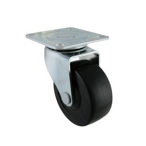 Ruedas pequeñas de polipropileno negro de aleación de Zinc de 2 pulgadas para Plant Dolly - Product Image 1