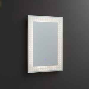 Espejo Rectangular LED Iluminado de 50x70 cm con Características Decorativas - Product Image 1