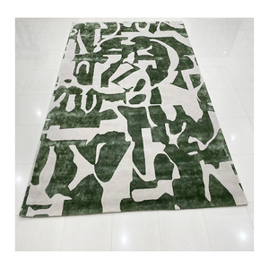 Teintures végétales écologiques Laine Bambou Viscose Tencel Peluche Luxe Toutes les couleurs de soie Conceptions Tailles Tapis Fait à la main Ignifuge - Product Image 3