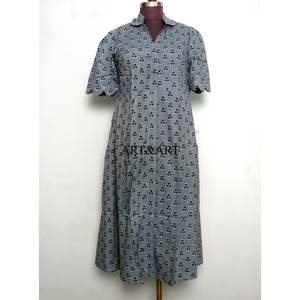 Vestidos Midi de Línea A, Hechos a Mano, 100% Algodón, Modernos, Tejidos Naturalmente, para Mujer, Dulces, Lavables, Suaves, Transpirables, Ecológicos, de Alta Calidad - Product Image 3