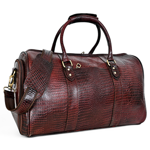 Bolsa de lona de fin de semana con acabado vintage de alta calidad, cuero genuino suave con cremallera duradera para todos los viajes - Product Image 1
