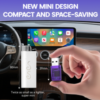 Conector Inalámbrico Universal CarPlay y Android Auto, Plug and Play sin Esfuerzo, CarPlay Inalámbrico Portátil para Smart Box