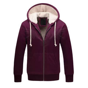 Men's Heavy Woolen <b>Hoodie</b> 100% Cotton Fabric Men Thick Clothing Hoodies With Custom Logo <b>Sherpa</b> Fleece Hoodies - Product Image 4