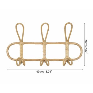 Sustainable <b>Handmade</b> Rattan <b>Clothes</b> Hanger Natural Woven Garment Hanger for Wardrobe Closet Home Storage Clothing Organization - Product Image 6