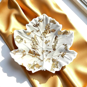 Plateau de service décoratif de concepteur de plateau de feuille en aluminium de première classe pour les plateaux modernes de Dessert de Fruits de célébration de Table de maison de vacances - Product Image 4