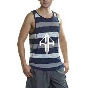 Débardeurs à sublimation en coton doux pour hommes respirants de qualité supérieure avec meilleur nouveau design 100% coton pour hommes - Product Image 5