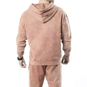 Survêtement hommes décontracté lavage à l'acide survêtements à manches longues piste et pantalon 2 pièces tenue respirant couleur personnalisée prix raisonnable - Product Image 2