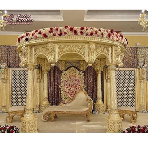 Lujoso estilo palaciego gran boda Mandap Raj Mahal Mandap para bodas occidentales de Indo boda india elegante corona Mandap EE. UU. - Product Image 1