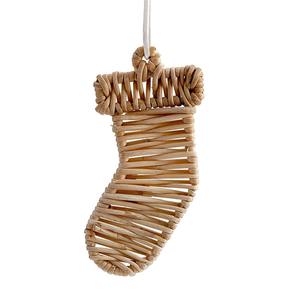 Best Selling Eco Friendly Handwoven Rattan Christmas Sleigh <b>Ornament</b> Hanging Christmas Decoration For Bulk Supply Home Decor - Product Image 2