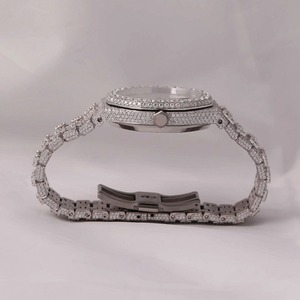 New Luxury Trendy Bling <b>Watch</b> Lab Diamond VVS Moissanite Luxury Fancy Handmade <b>Watches</b> for Men's <b>Watch</b> Stock on Hand - Product Image 3