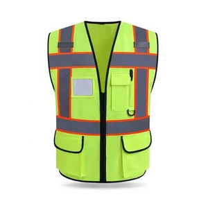 Manufacturing Custom Made Breathable <b>Material</b> Men Workwear Safety Vest Factory Price Slim Fit Men Workwear Safety Vest - Product Image 2