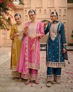 Venta caliente de trajes étnicos paquistaníes Salwar con Dupatta a juego para bodas y ropa festiva a precios asequibles - Product Image 4