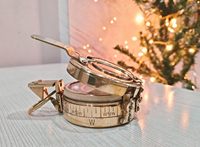 Vintage Compass Navigational Brass Device Pocket Nautical Instrument Polished Nautical Device