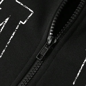 OEM Men's Fashionable <b>Vintage</b> Streetwear <b>Zip</b> <b>up</b> <b>Hoodies</b> with Graphic Print <b>Vintage</b> Streetwear Fall Sweatshirts - Product Image 4