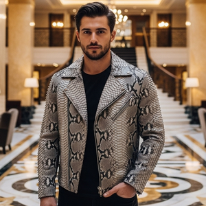 เสื้อแจ็คเก็ตหนังสำหรับผู้ชายและเด็กผู้ชาย ลายสก็อต มีฮู้ด ระบายอากาศได้ดี เหมาะสำหรับฤดูร้อน สไตล์ลำลอง - Product Image 3