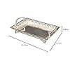 Plateau en métal fantaisie de designer en forme de rectangle argenté allemand avec support s pour les deux côtés plateau décoratif - Product Image 5