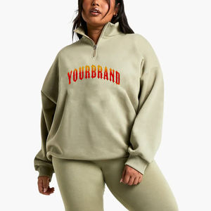 Sudadera de mujer personalizada con estampado frontal, lavado ácido, estilo urbano de invierno, forro polar de poliéster/algodón, para gimnasio y uso casual. - Product Image 1