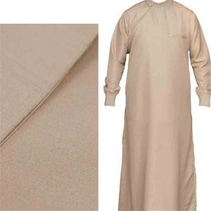 Túnica musulmana de estilo saudí para hombre, tela de poliéster Thobe árabe islámico - Product Image 4