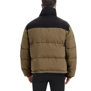 Windproof Down Bubble Hooded Puffer Jackets for <b>Mens</b> Custom Logo Filled Down Puffer Jackets with logo two tone jackets - Product Image 2