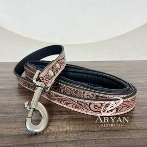 Produit le plus vendu 2025 laisse de chien en cuir usiné à la main accessoires de plein air en cuir véritable de luxe laisses de formation de marche pour chiens - Product Image 1