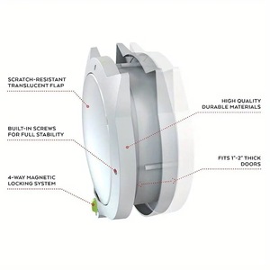 Porta <span class=keywords><strong>per</strong></span> <span class=keywords><strong>Gatti</strong></span> <span class=keywords><strong>a</strong></span> Chiusura Automatica da Parete, <span class=keywords><strong>a</strong></span> Forma di Gatto, con Chiusura Sicura, Sportello Interno <span class=keywords><strong>per</strong></span> Cuccioli - Product Image 4