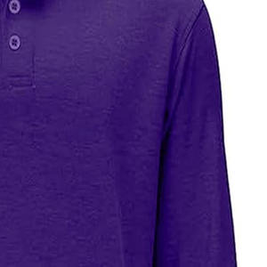 เสื้อโปโลเสื้อยืดแขนยาว100% ผู้ชาย, เสื้อยืดแขนยาวผ้าคอตตอนสีตัดกันเสื้อยืดสำหรับใส่เล่นกีฬา - Product Image 3