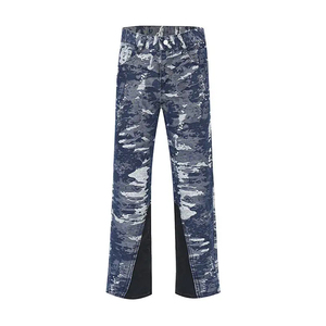 ผู้ผลิต OEM ขายส่ง กางเกงยีนส์เดนิมผู้ชาย สตรีทแวร์ ผ้าทึบ ระบายอากาศดี ทรงหลวม ทรงตรง ใส่ได้ทั้งฤดูใบไม้ร่วงและฤดูร้อน ผ้าฝ้าย 100% - Product Image 2