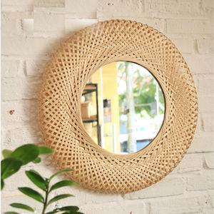 Miroir mural rond en bambou en gros du Vietnam - Product Image 2