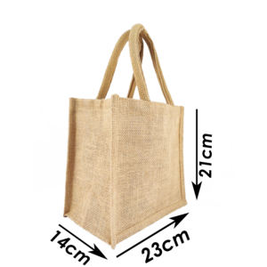 Sac fourre-tout en jute économique de taille moyenne pour cadeaux |   Sac de courses réutilisable pour hypermarché |   Logo personnalisé imprimé |   R.D Bag House - Product Image 1