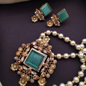 Venta caliente diseño personalizado mujeres Combo collar Mala con pendientes de alta calidad chapado en oro collar conjunto de joyas precios al por mayor - Product Image 5