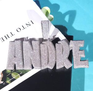 Pendentif Hip Hop Plaqué Or Personnalisé en Argent Sterling avec Moissanite VVS, Pendentif Lettre Nom, Design Personnalisé, Testé - Product Image 6