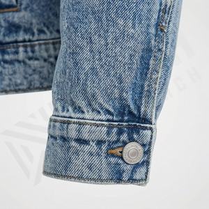 Vestes en jean pour femmes de haute qualité, coupe ajustée, tendance automne, couleur personnalisée, vestes en jean longues surdimensionnées, streetwear élégant - Product Image 6