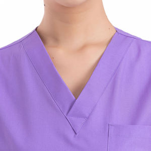 Ensembles de gommage d'allaitement unisexe à manches courtes uniformes médicaux en tissu tricoté pour hommes et femmes pour médecins - Product Image 4