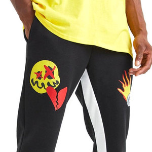 Imprimé hommes évasé Joggers taille haute personnalisé coton tissu empilé pantalon hommes Joggers avec poches latérales - Product Image 4